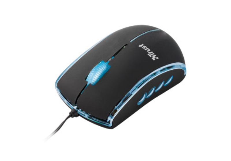 TRUST Mouse ottico cablato Trust Multi Colour Mini nero con led blu